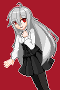 白髮赤目の女