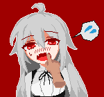 白髮赤目の女